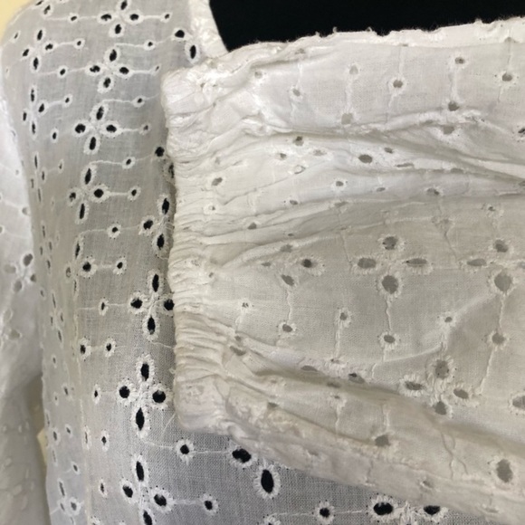 NWT Passport 100% cotton bohemian festival eyelet fabric peplum top size large - Picture 6 of 9